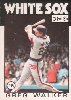 1986 O-Pee-Chee Baseball Cards 123     Greg Walker